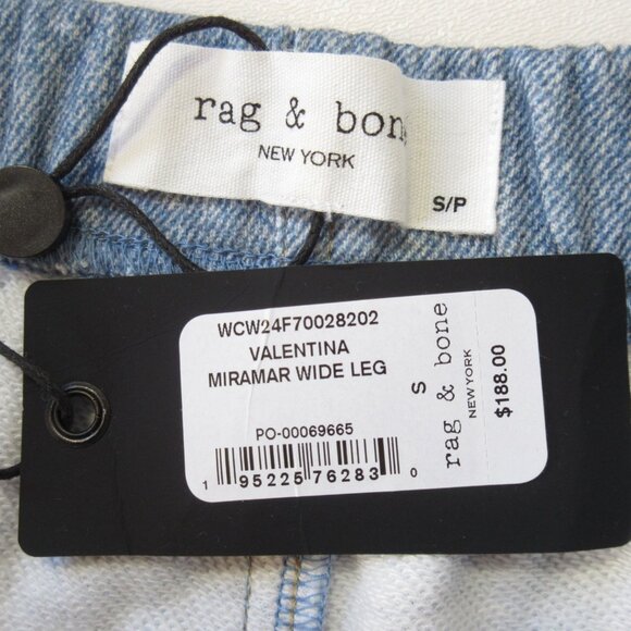 NWT rag & bone Miramar Wide Leg in Valentina Faux Jean Printed Sweatpants S - Picture 3 of 8